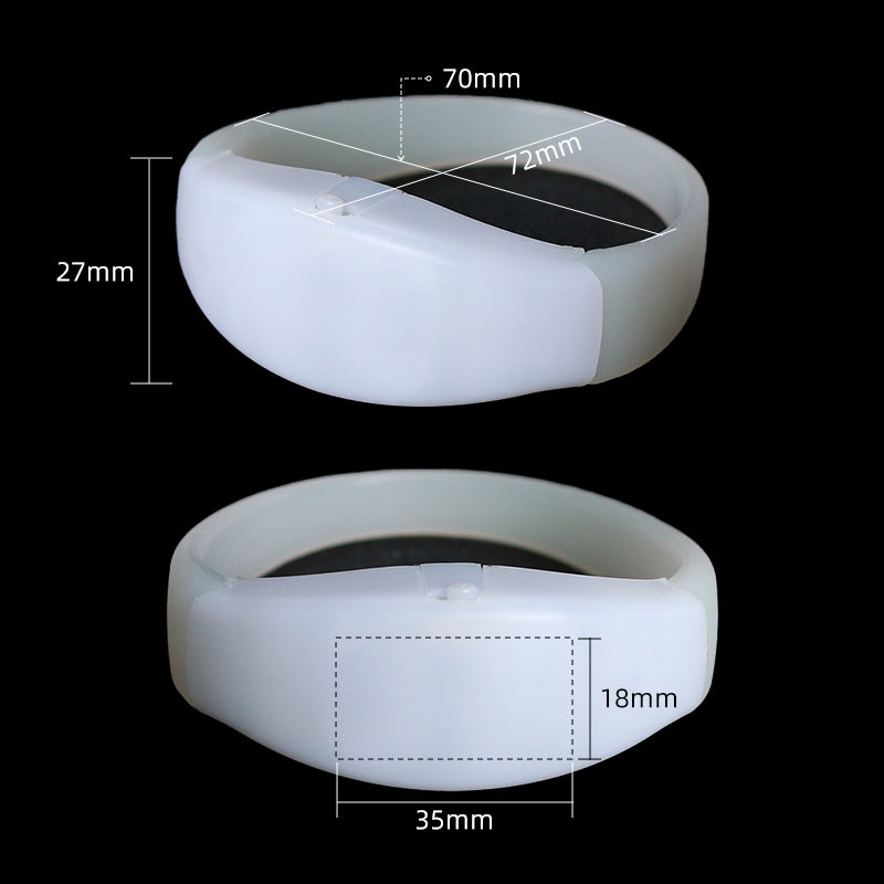 LED Wristband Sound Activated 6 Modes Lights Custom Silicone Props Light up Pulsera Led Pulseiras Light up Bracelets