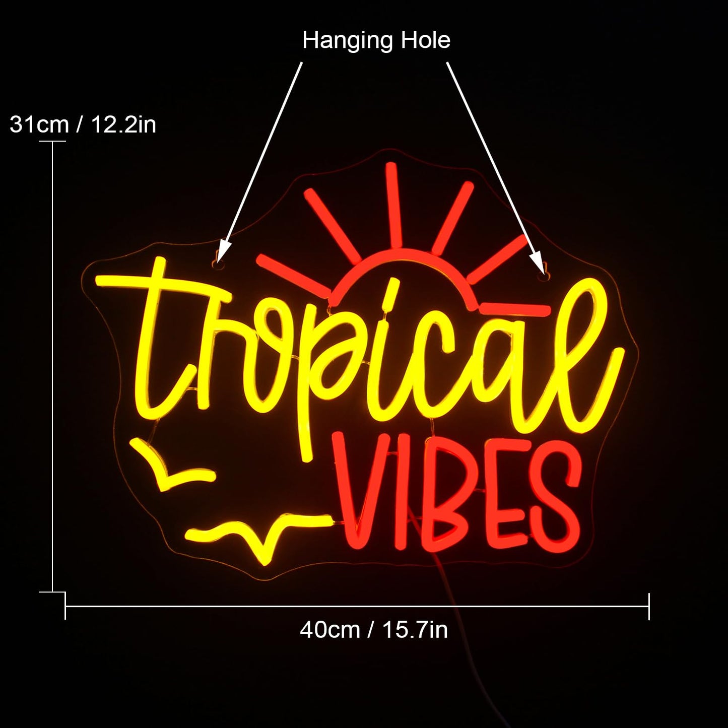 Tropical vibes neon
