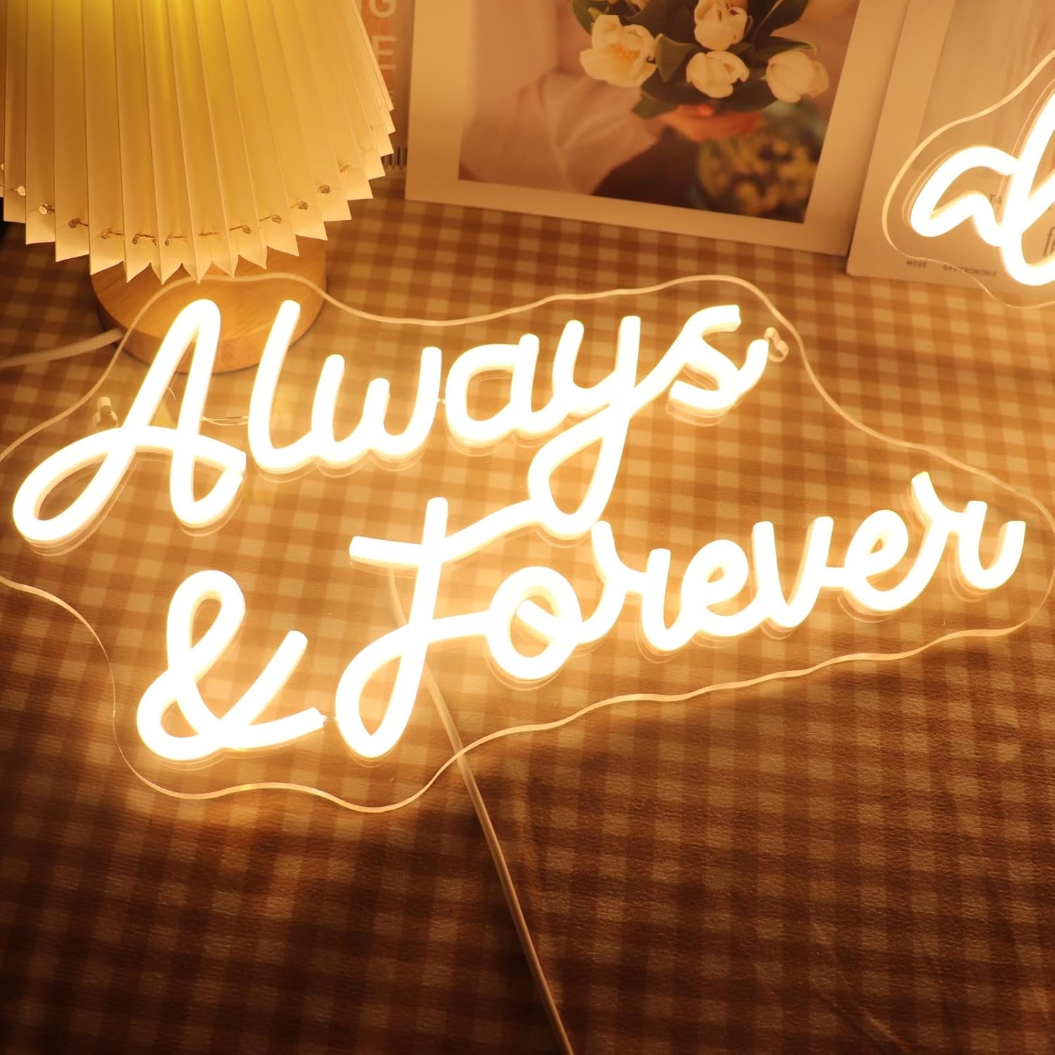 Always and Forever Neon Sign for Wedding