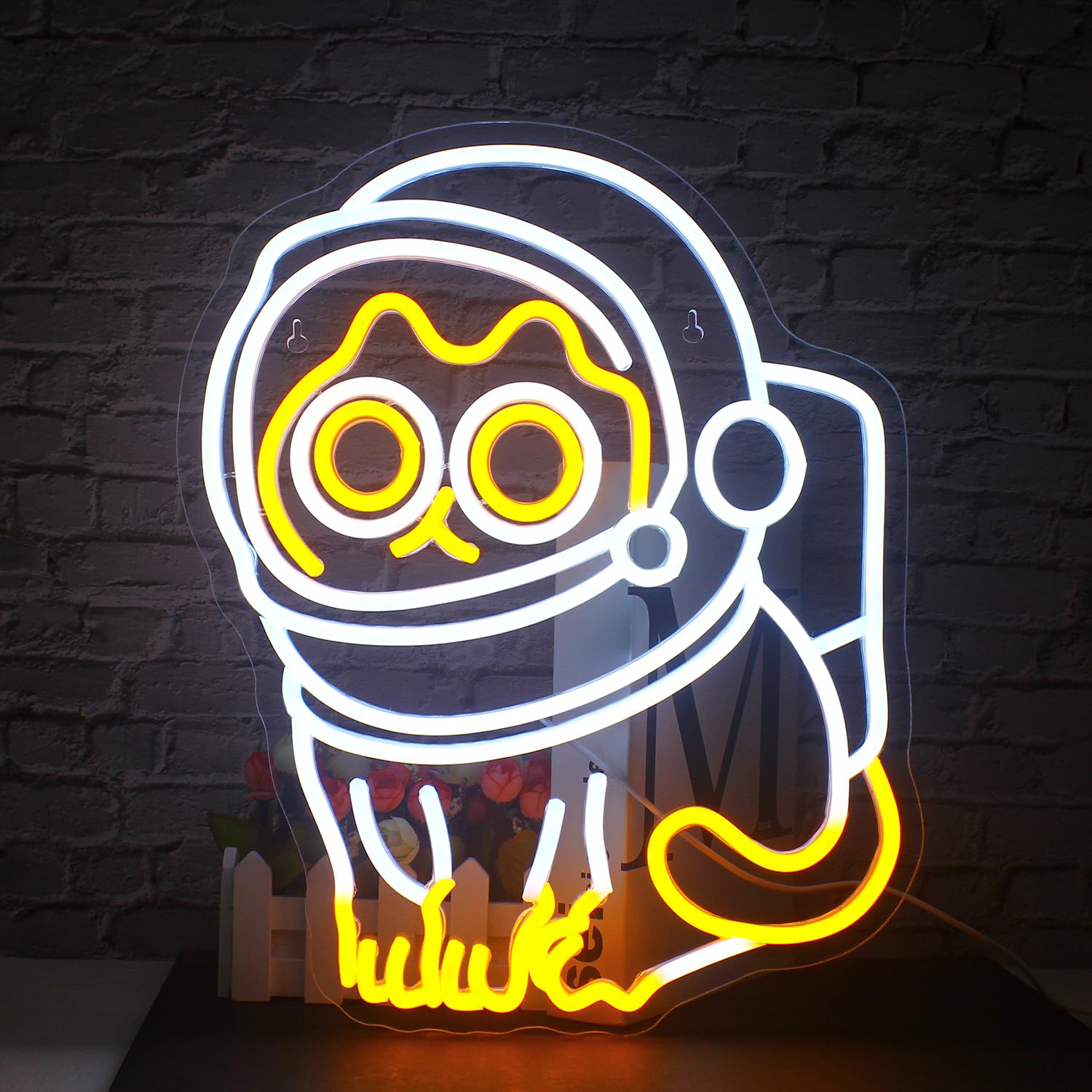 Astronaut cat neon sign