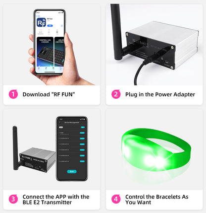 Mini APP Transmitter for Controlling Event Party Concert LED Bracelets