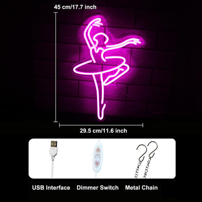 Ballet Dancer Neon Light