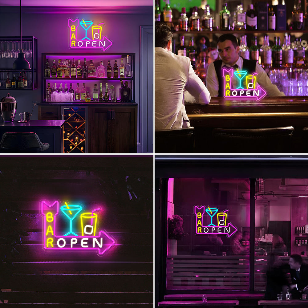 Business Bar Open Neon Sign