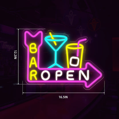 Bar Open Neon Light