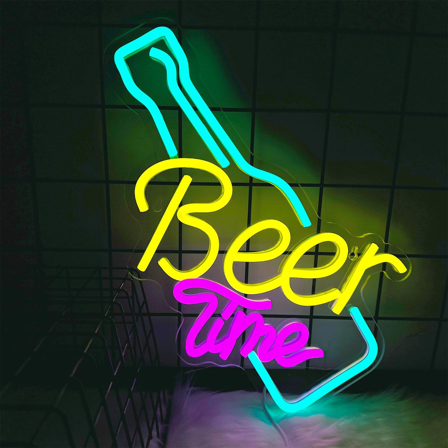 Beer time neon sign