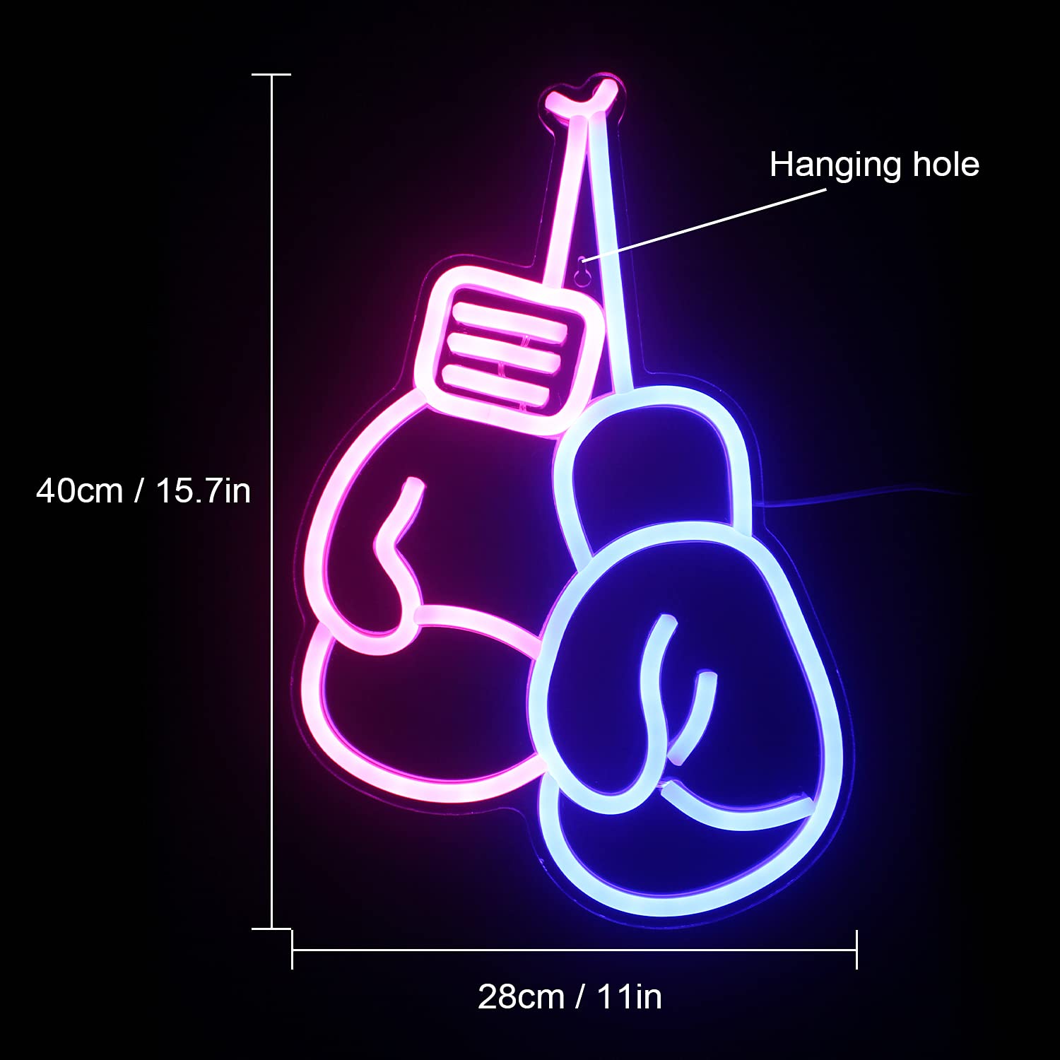 Boxing Gloves Neon Light