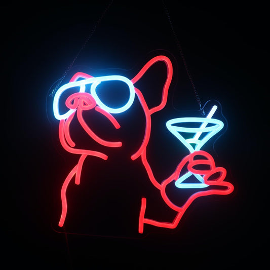 Bulldog Drink Neon Light