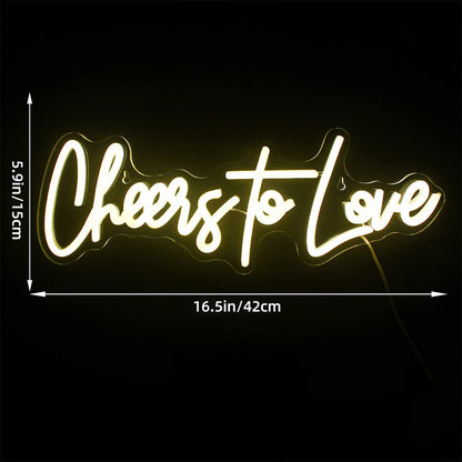 Cheers to Love Neon for Wedding