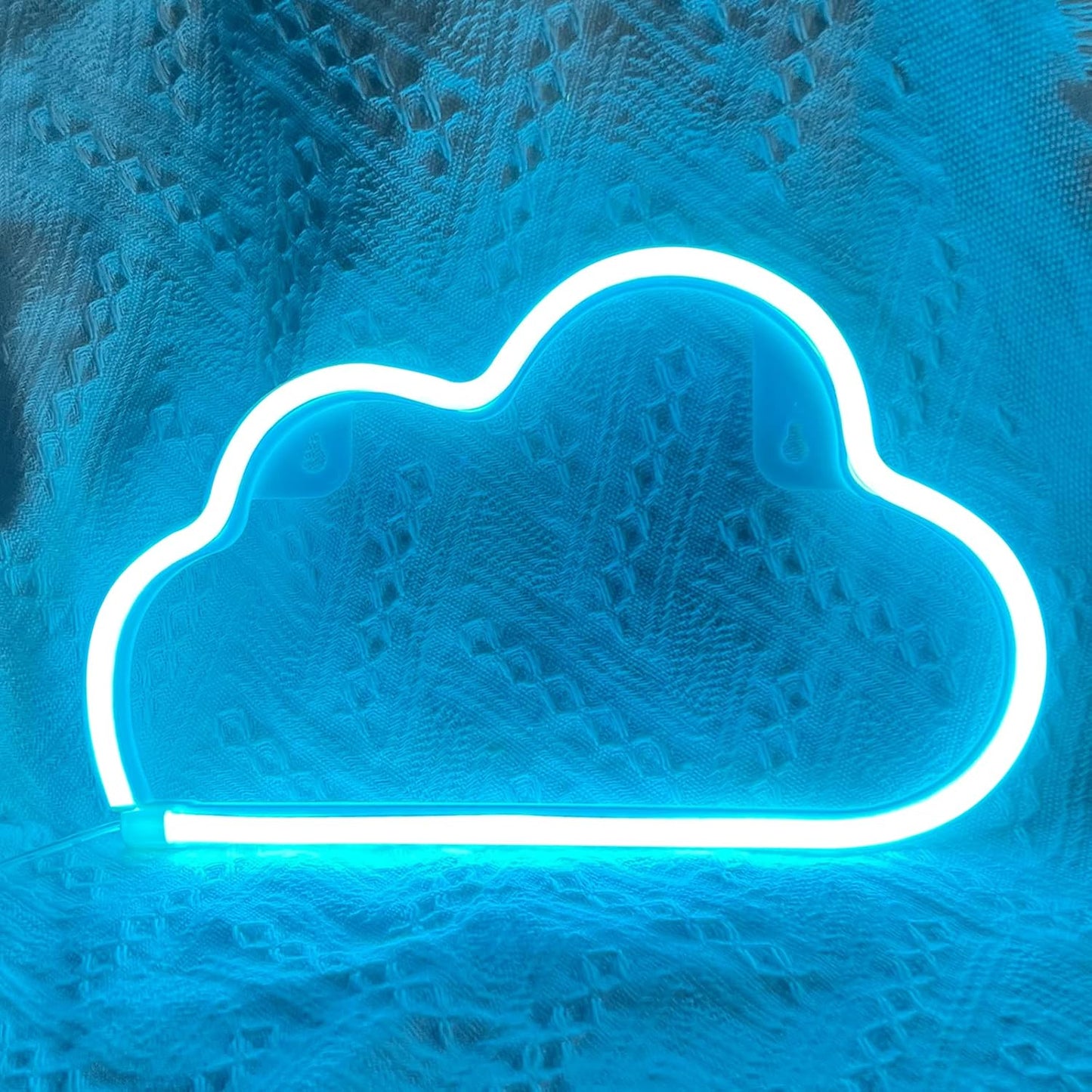 Ice Blue Cloud Neon Sign