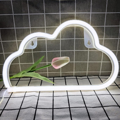 Cloud Neon Sign_White