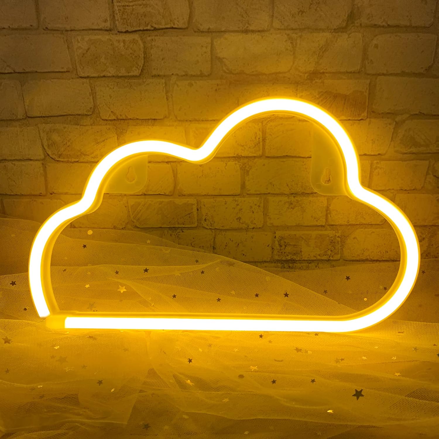 Yellow Cloud Neon Sign