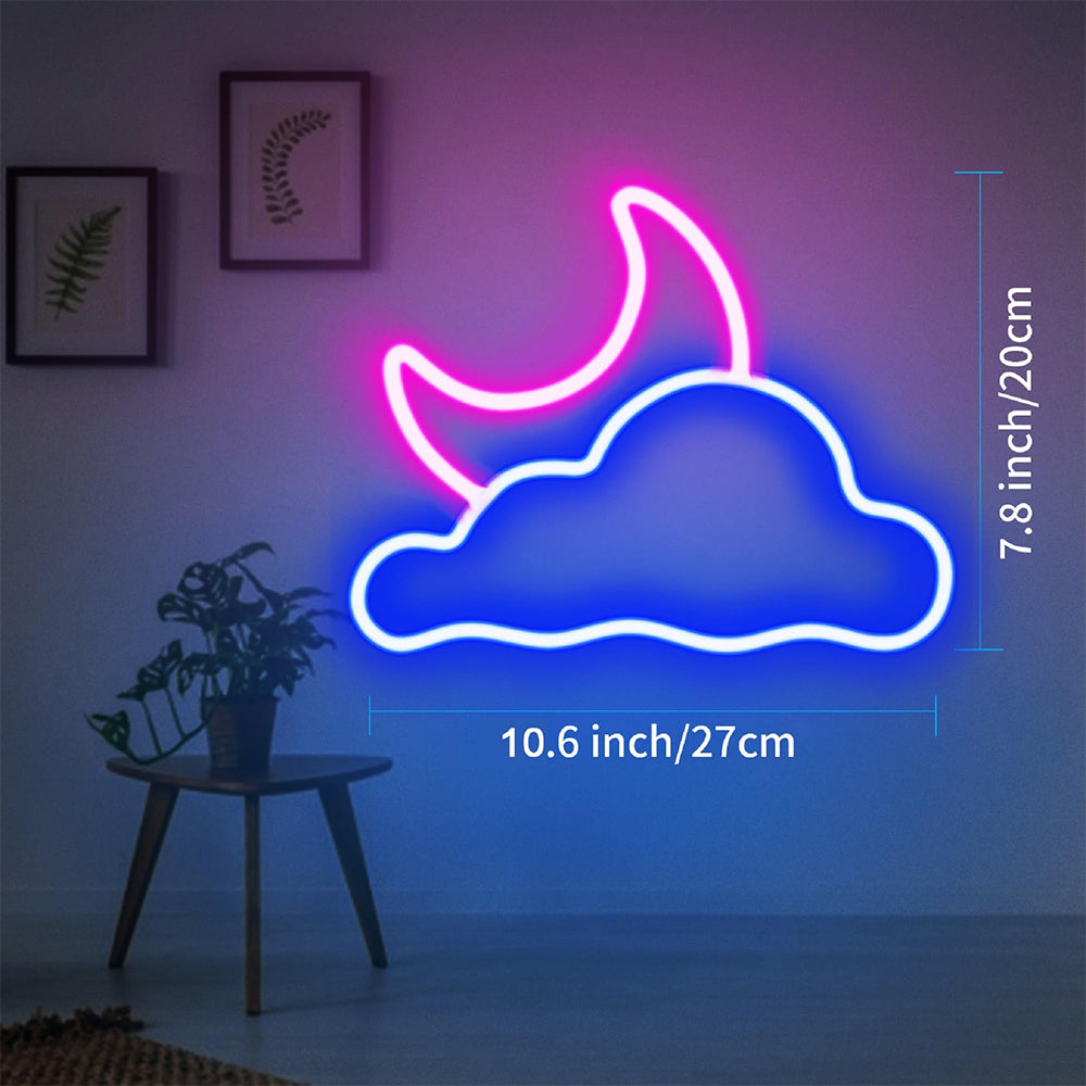 Cloud and Moon Neon Light