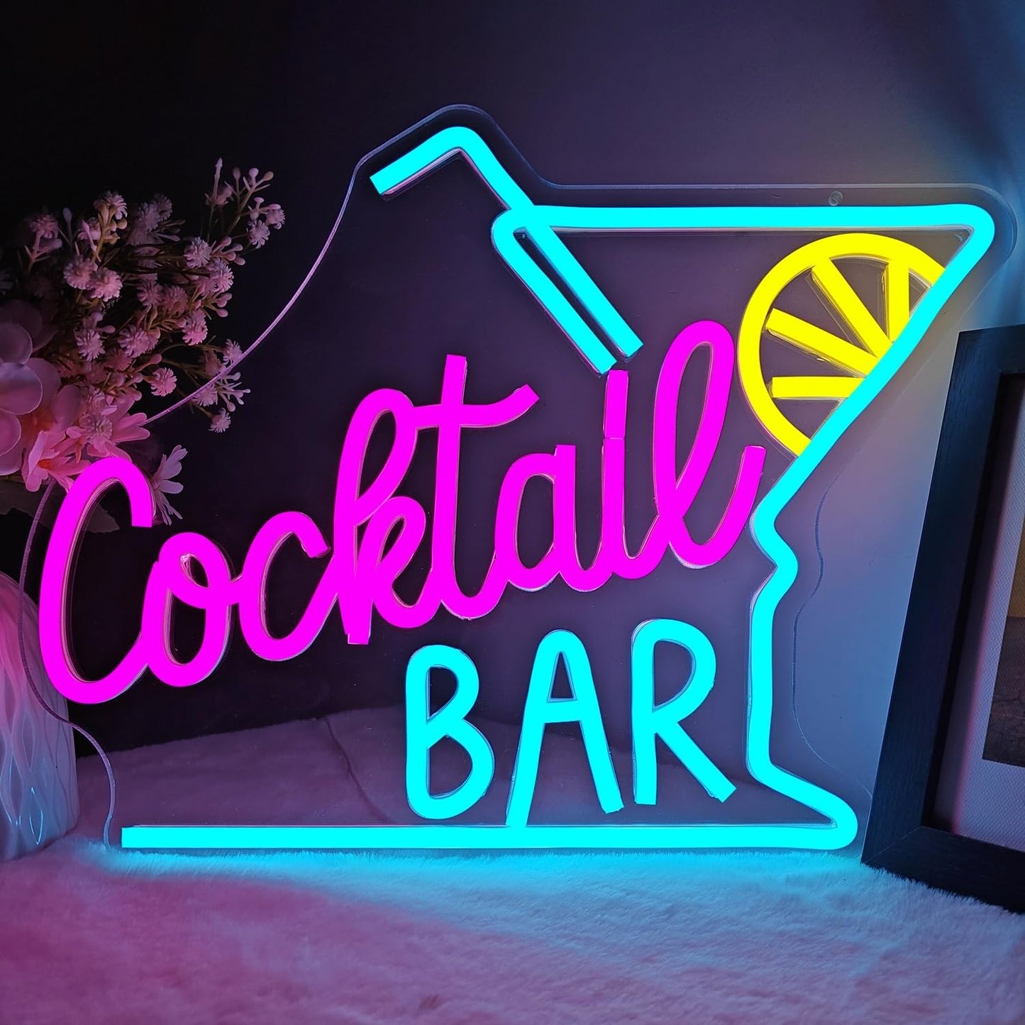 Colorful Cocktail Bar Neon Light