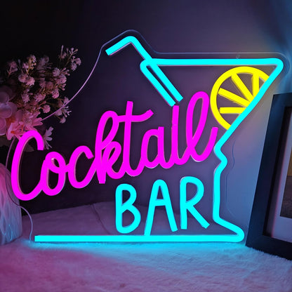 Colorful Cocktail Bar Neon Light