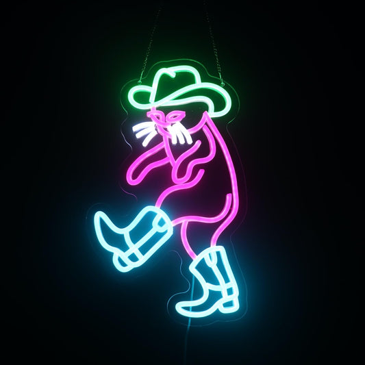 Cowboy Cat Neon Sign