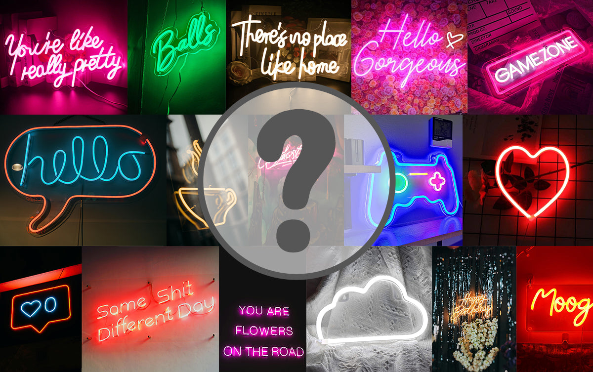 Custom Neon Signs with Standard Products