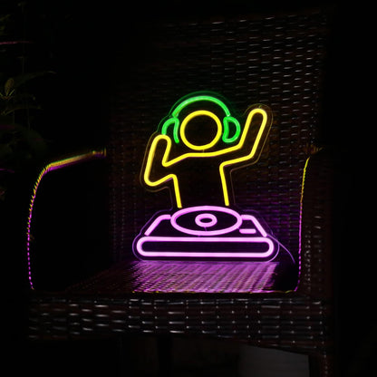 DJ Player Neon Sign for Night Club
