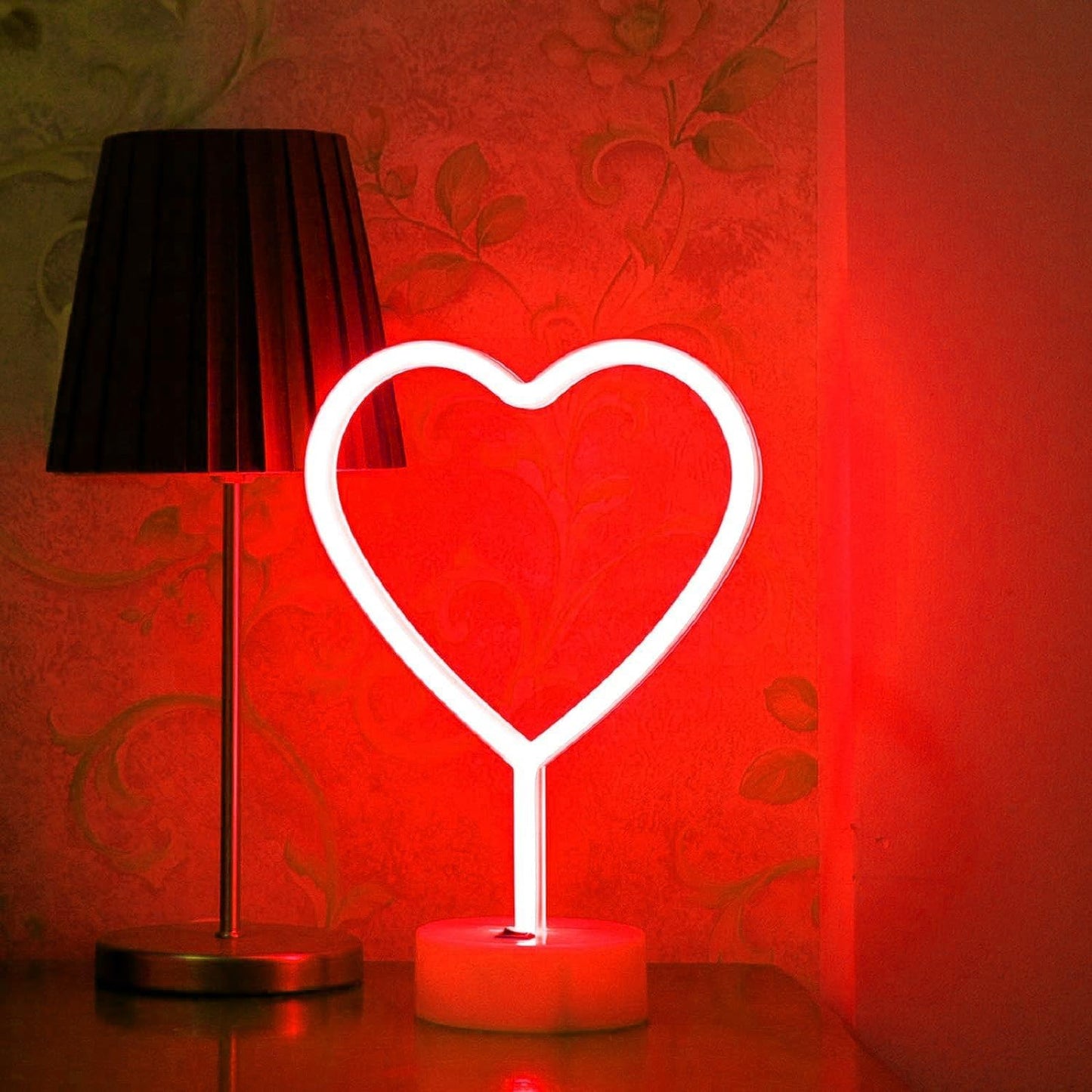 Desk Heart Neon Light (Red)