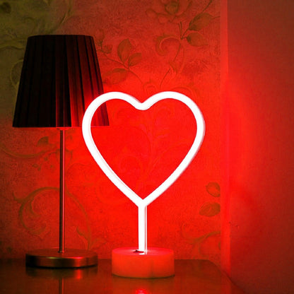 Desk Heart Neon Light (Red)