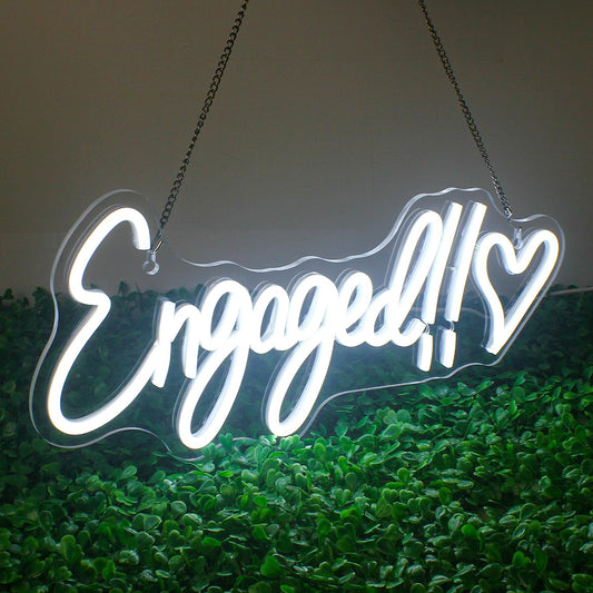 Engaged neon sign