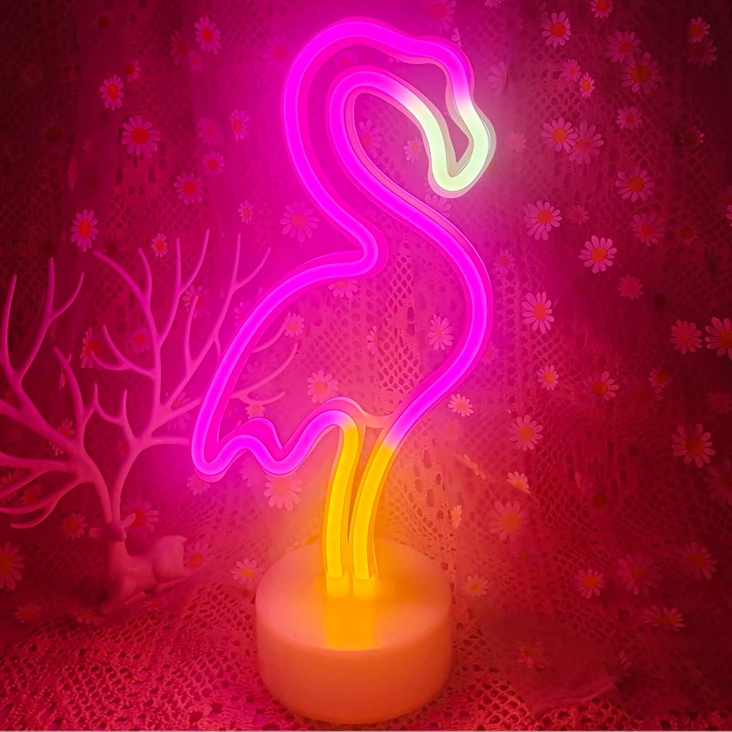 Flamingo Desk Neon Light