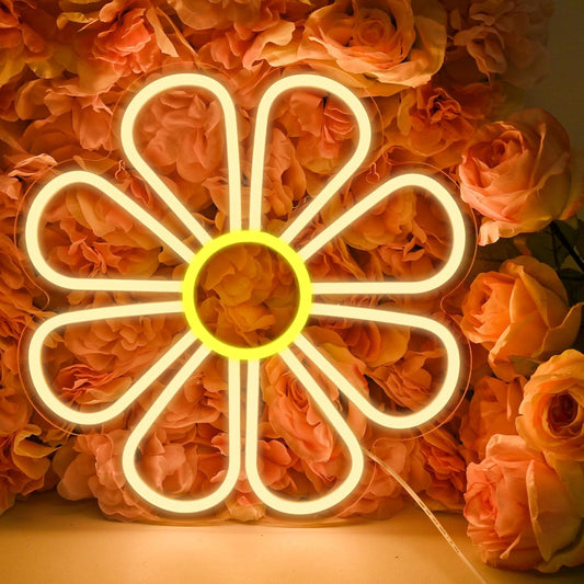 Flower neon sign