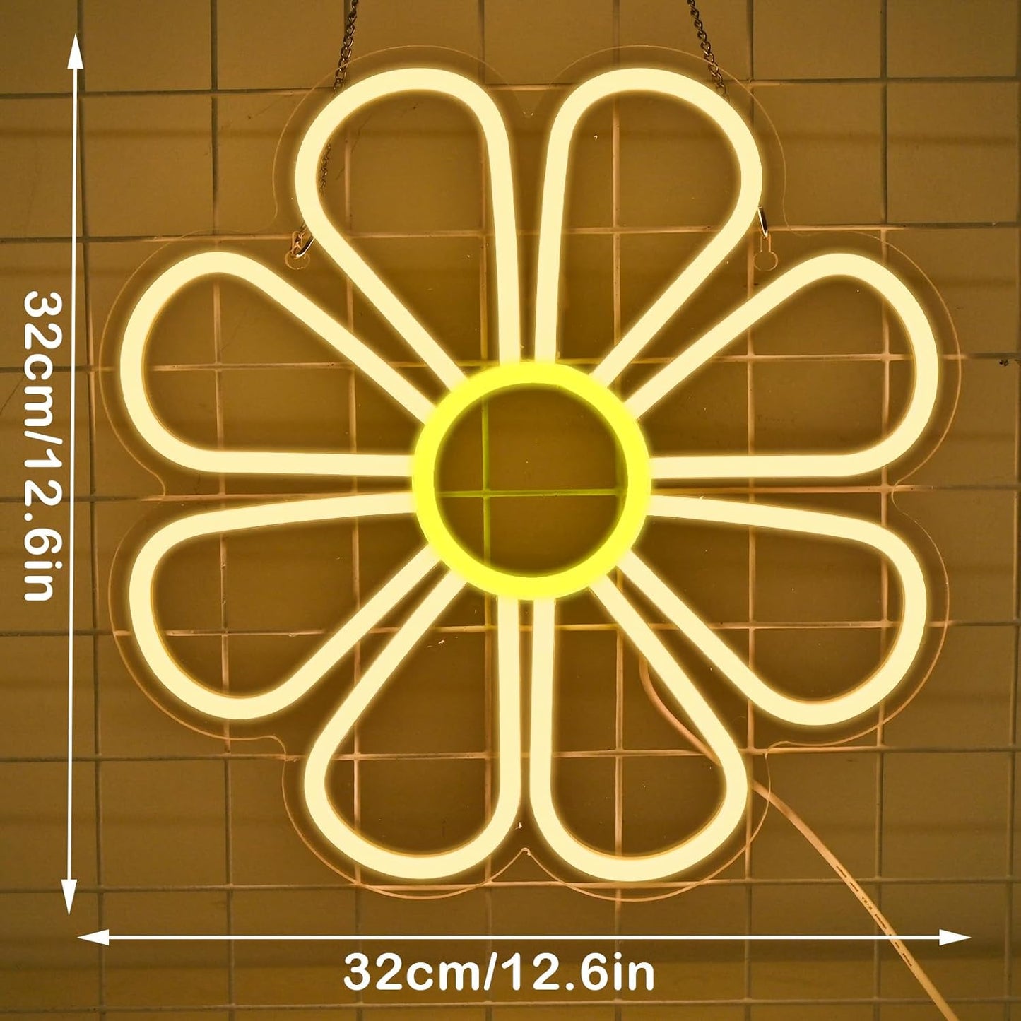 Flower neon sign decoration