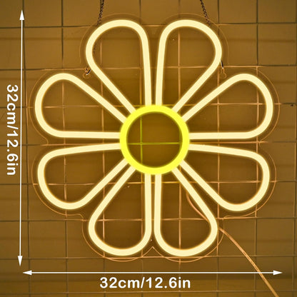 Flower neon sign decoration