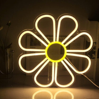 Flower neon sign light