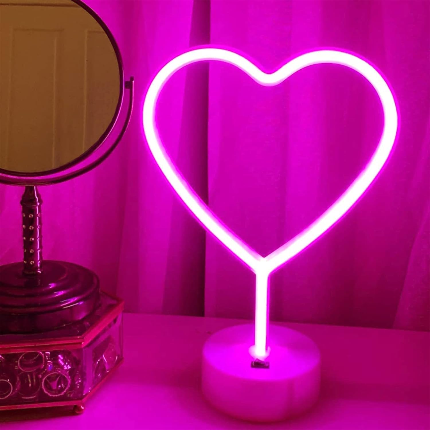 Heart Desk Neon