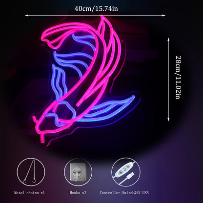 Koi Fish Neon Light