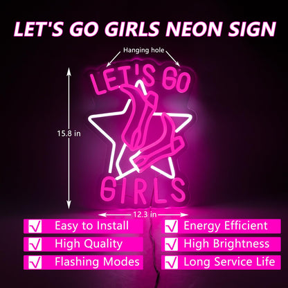 LET'S GO Girls Neon Light