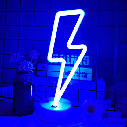 Lightning Desk Neon Sign