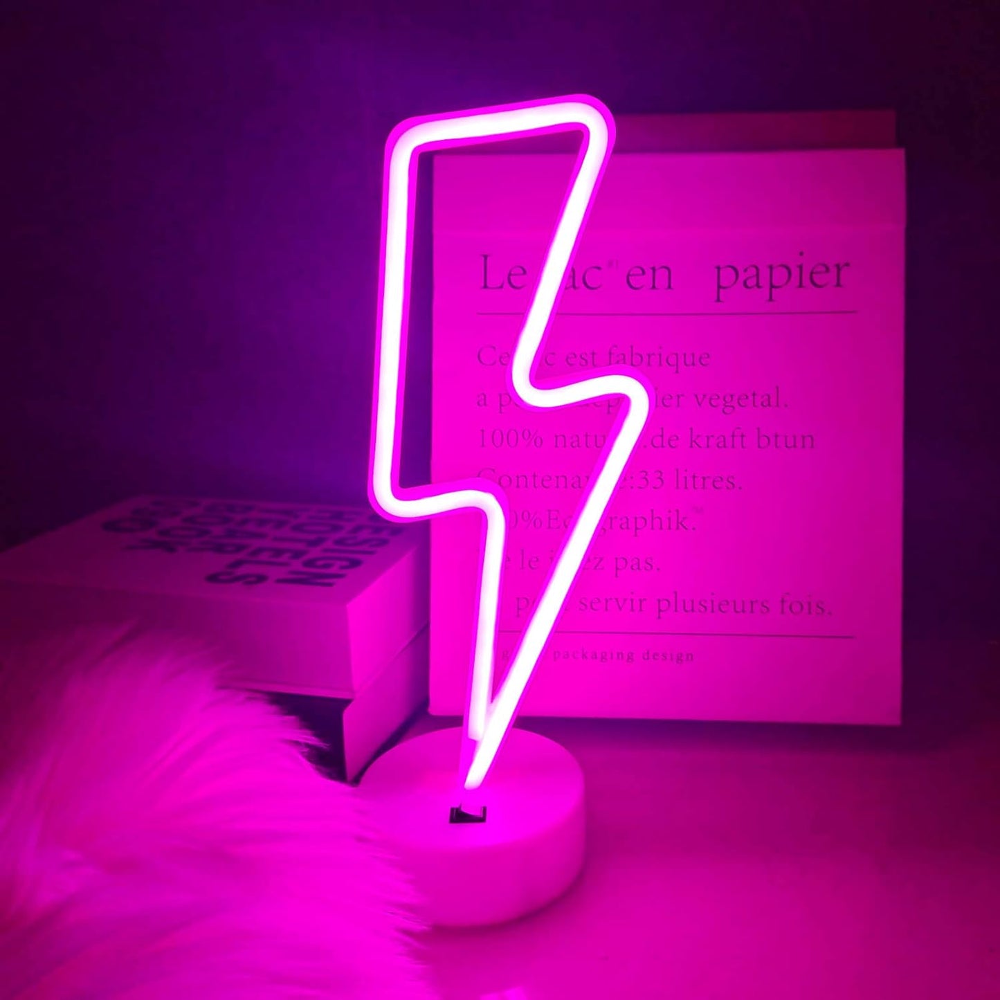 Lightning Desk Neon Sign