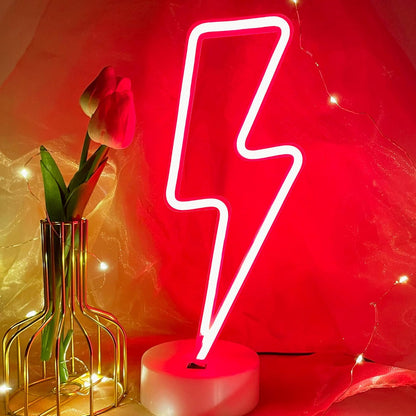 Lightning Desk Neon Sign