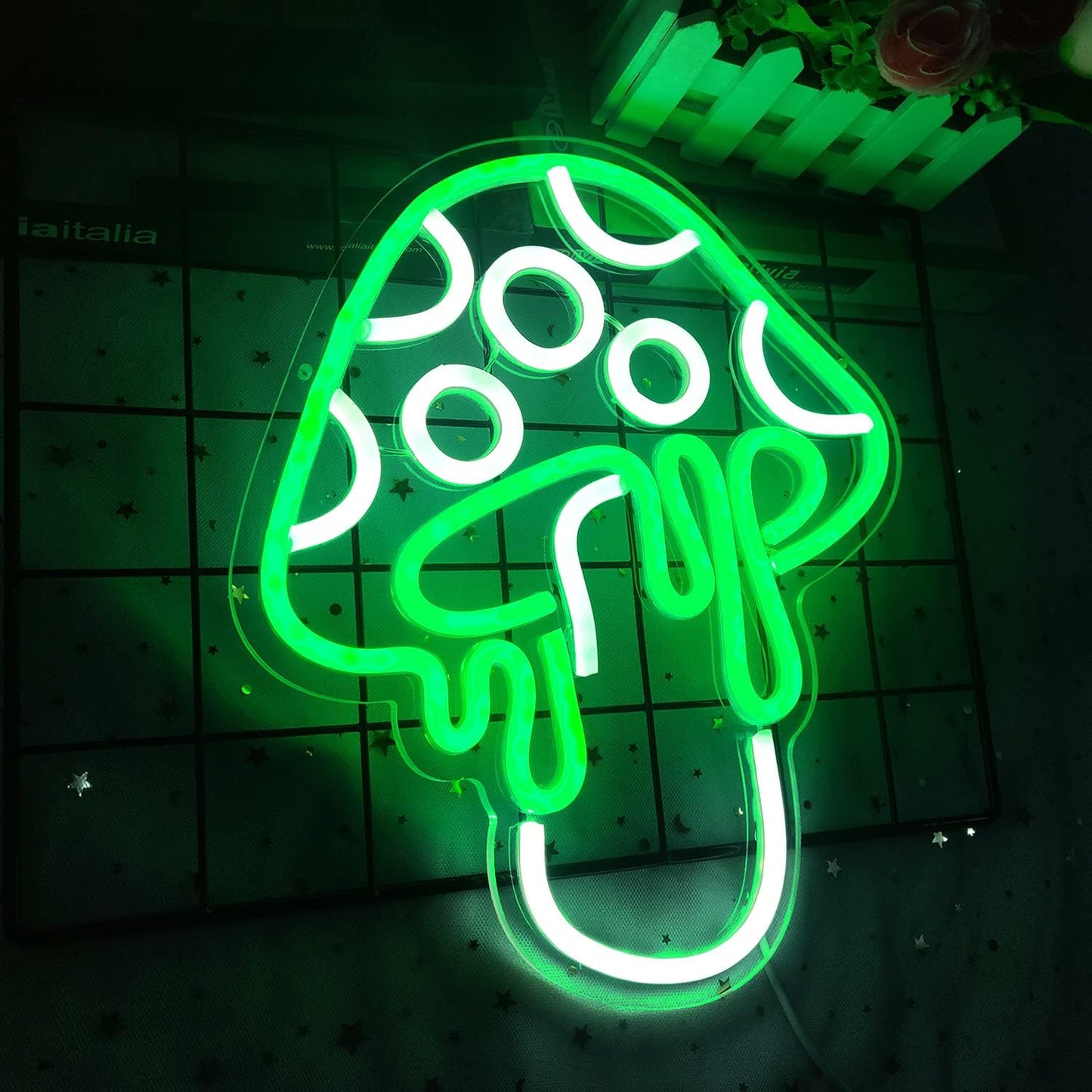 Mushroom Neon Sign for Rooms