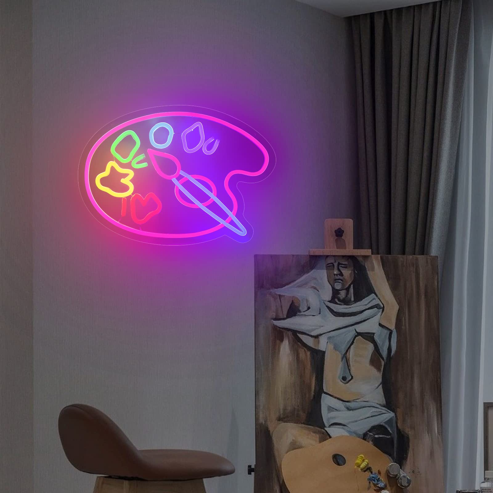 Paint Palette Neon Light for Home