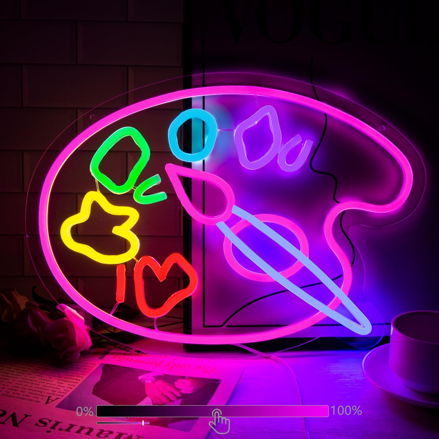 Paint Palette Neon Sign