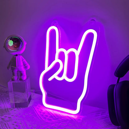 Rock_n Roll Hand Neon Sign