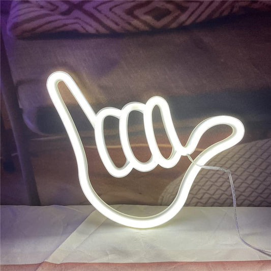 Shaka Hand Neon Sign