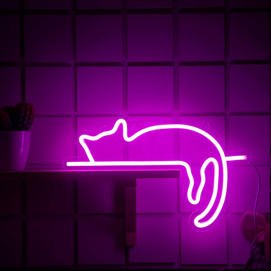 Sleeping Cat Neon Sign