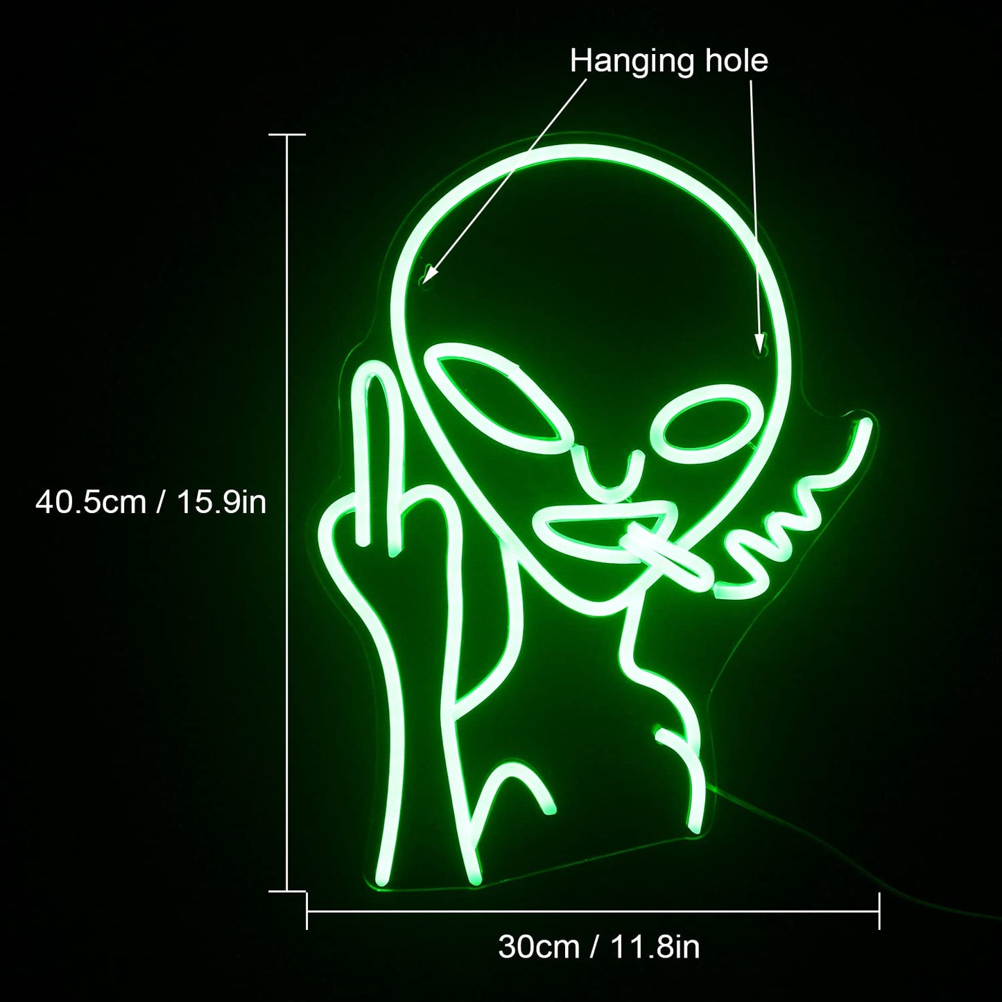 Smoking Alien Neon Sign