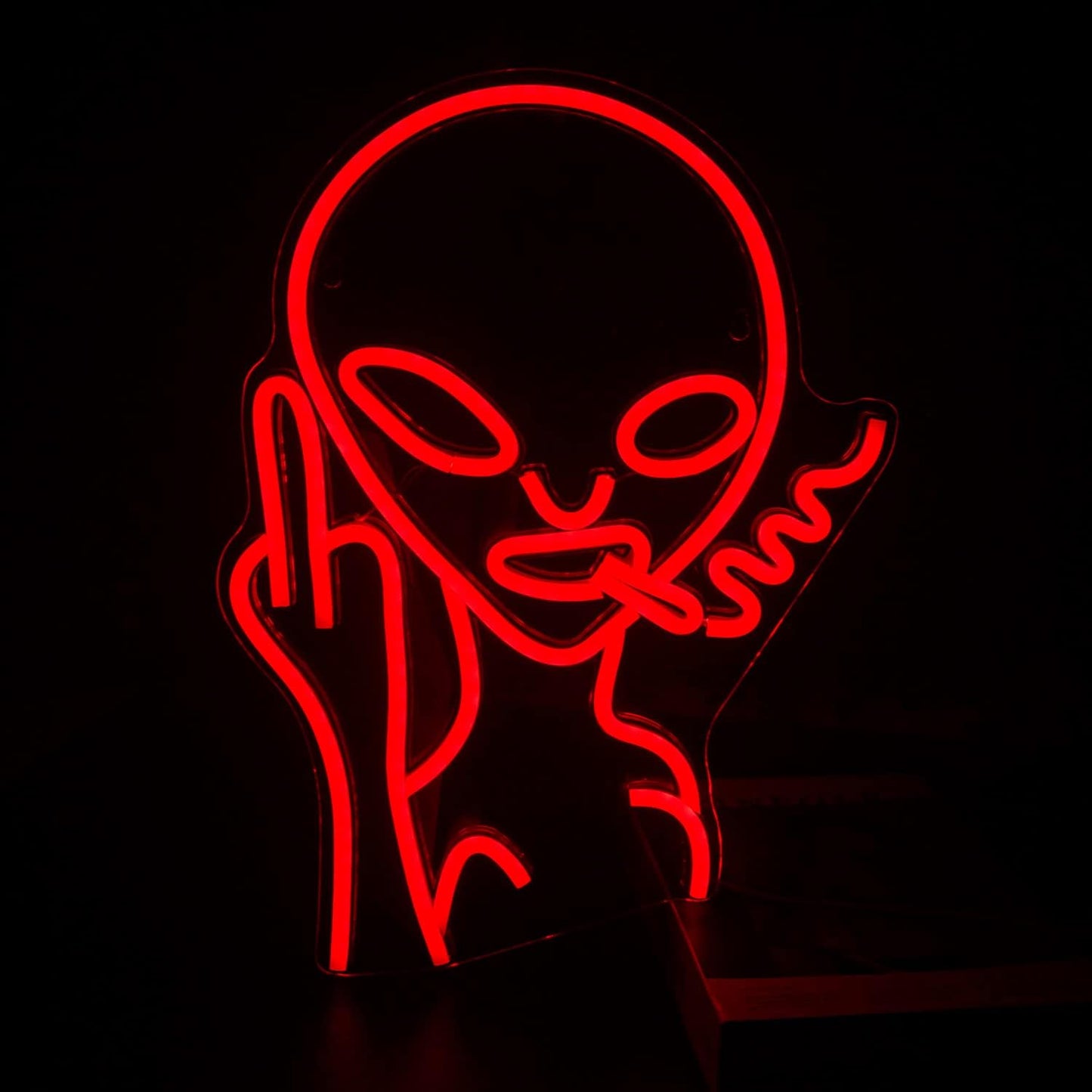 Smoking Alien Neon Sign