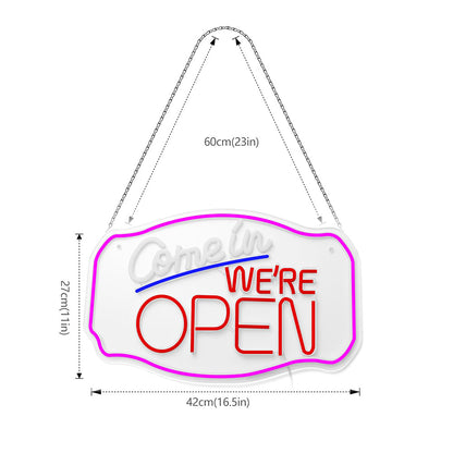 Come in We're Open Neon Light