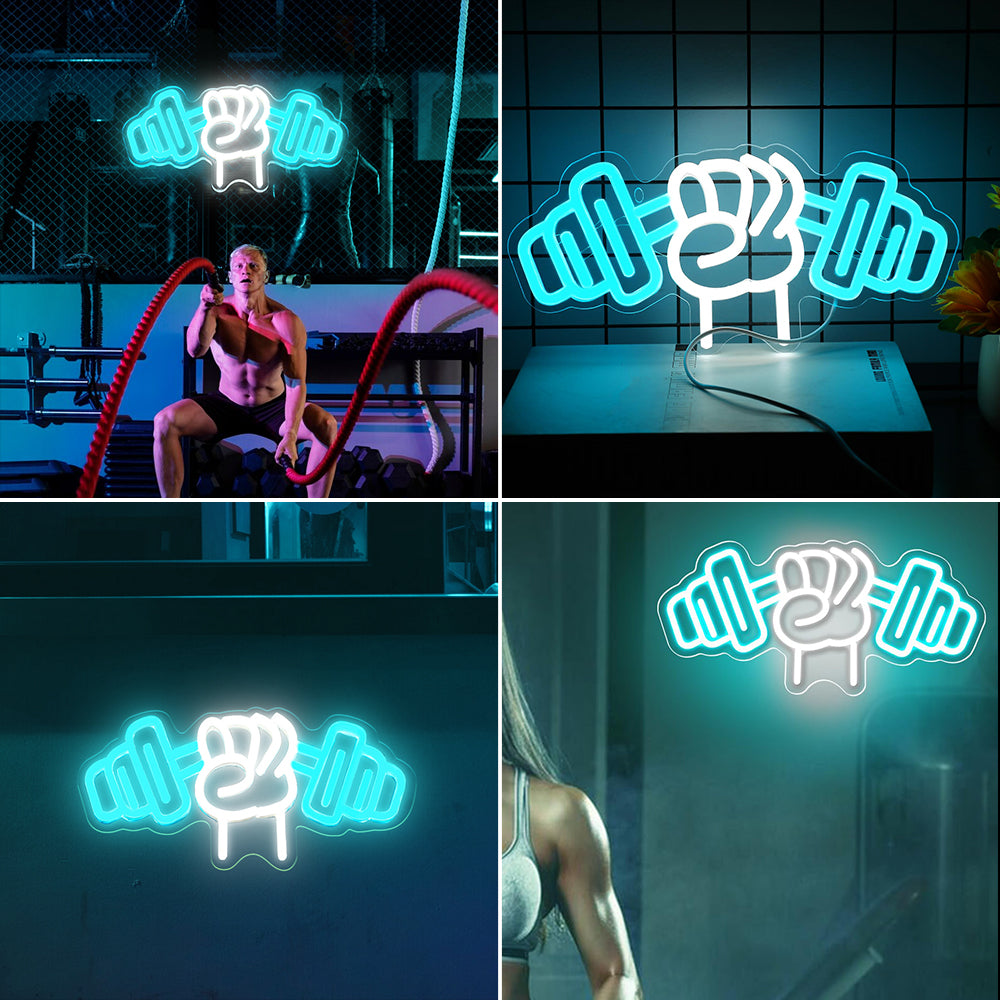 Weightlifting Neon Light