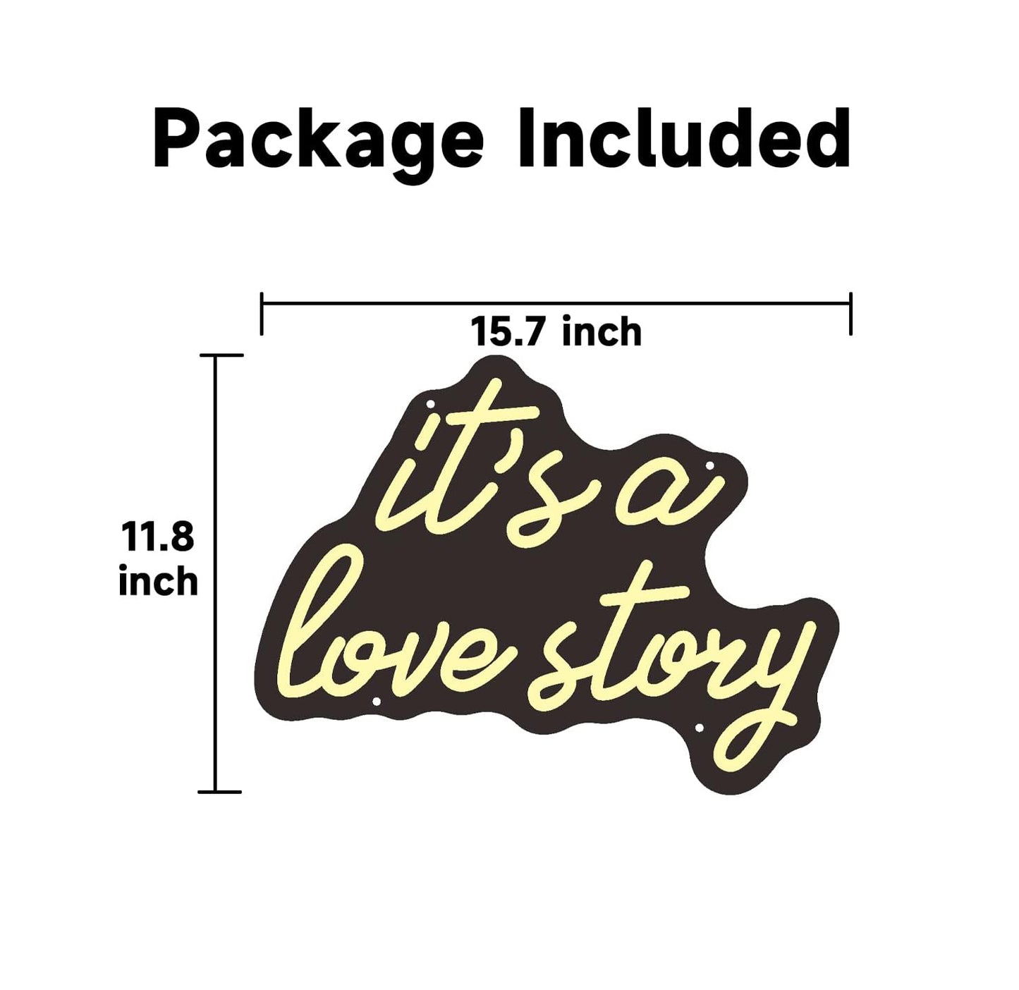 it's a love story Neon Sign for weddings