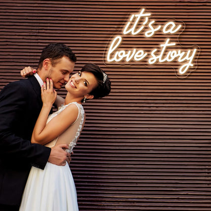 Wedding it's a love story Neon Sign