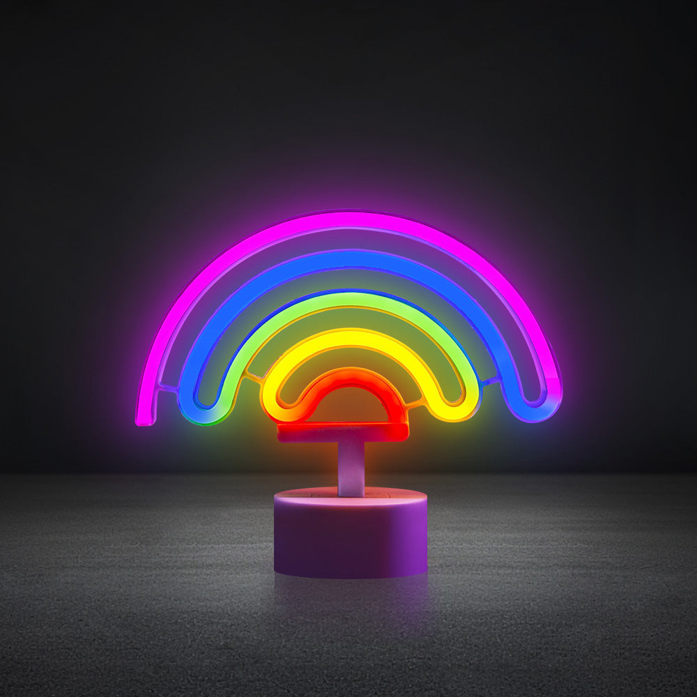 Rainbow Desk Neon Sign