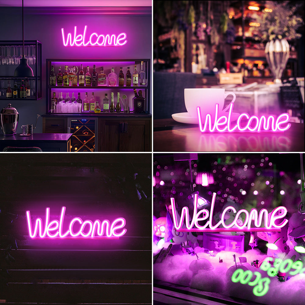 welcome neon signs decorations