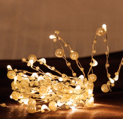 Valentines Day Decor Ocean Pearl Beads String Lights